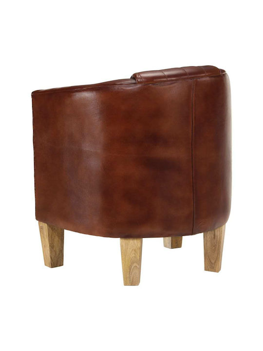 din Piele Naturală Maro 58x54x70cm