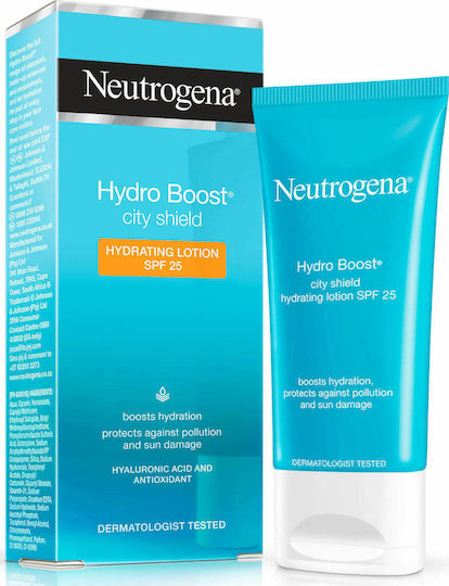 Neutrogena Hydro Boost City Shield 24ωρη Ενυδατική Λοσιόν Προσώπου Ημέρας με SPF25 & Υαλουρονικό Οξύ 50ml