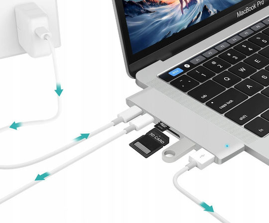 USB-C dublu Stație de andocare cu HDMI 4K PD Gri (CO2-0118)