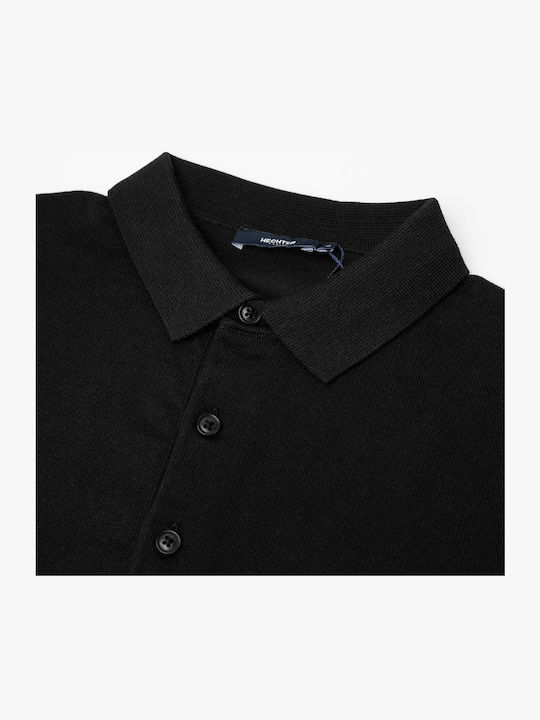 Polo Langarm-Pullover Schwarz