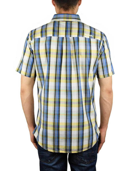 Bench Men's Shirt Long-sleeved Cotton Checked Gold