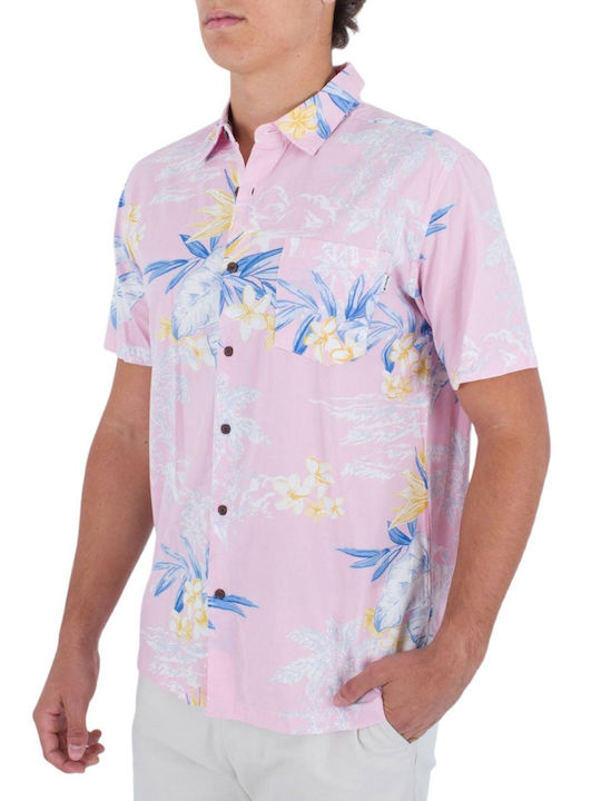 Hurley Rincon Men's Shirt Long-sleeved Cotton Flamingo.