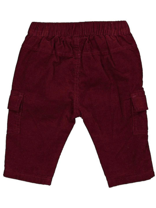 Birba Trybeyond Pantaloni cargo copii din catifea Burgundy