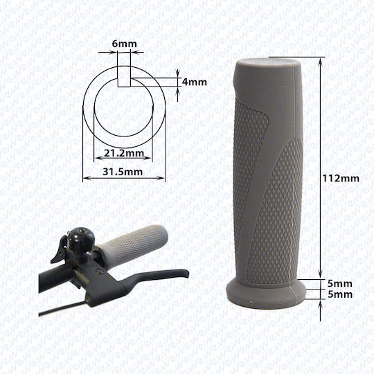 Ewheels Handles for Electric Scooter Segway Ninebot in Grey Color 8642 51