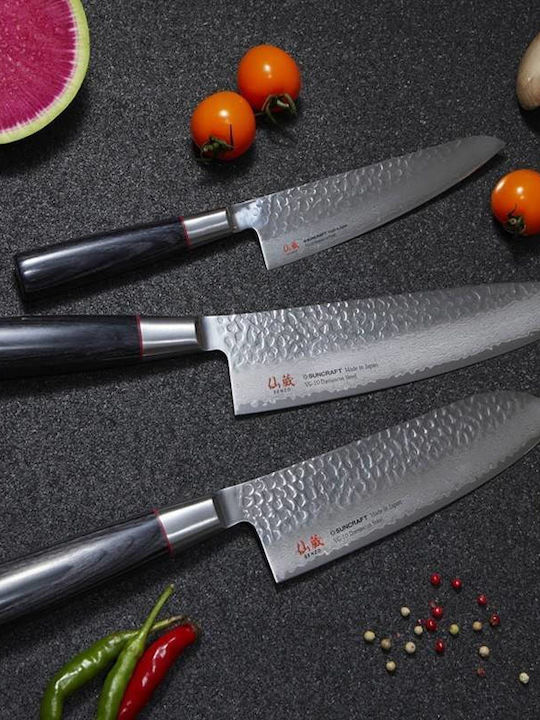 Senzo Suncraft Classic Μαχαίρι Ψωμιού από Δαμασκηνό Ατσάλι 22cm