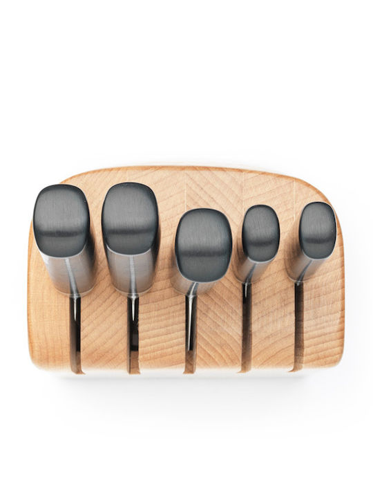 Brabantia Σετ Μαχαίρια με Βάση από Ανοξείδωτο Ατσάλι 5τμχ