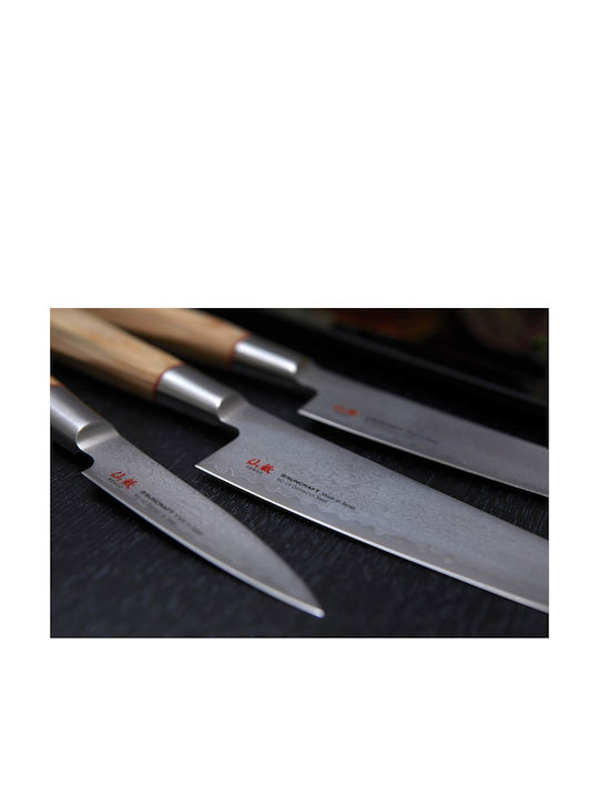 Senzo Suncraft Twisted Octagon Messer Chefkoch aus Damaststahl 20cm