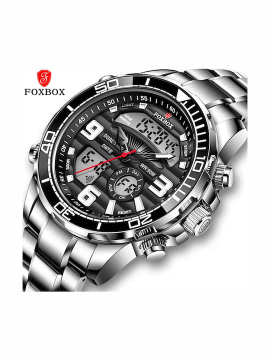 Lige Men's Watch Battery with Silver Metal Bracelet FB0007