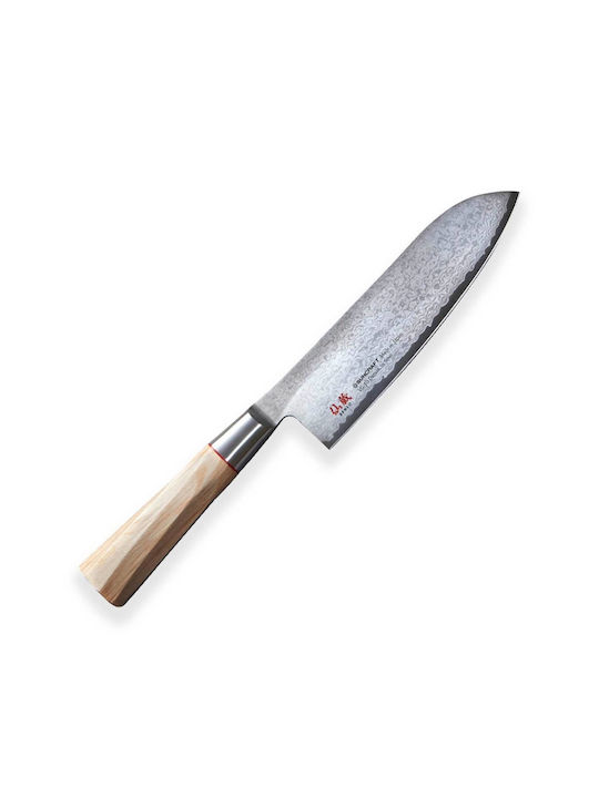 Senzo Suncraft Twisted Octagon Messer Santoku aus Damaststahl 16.7cm TO-04 1Stück