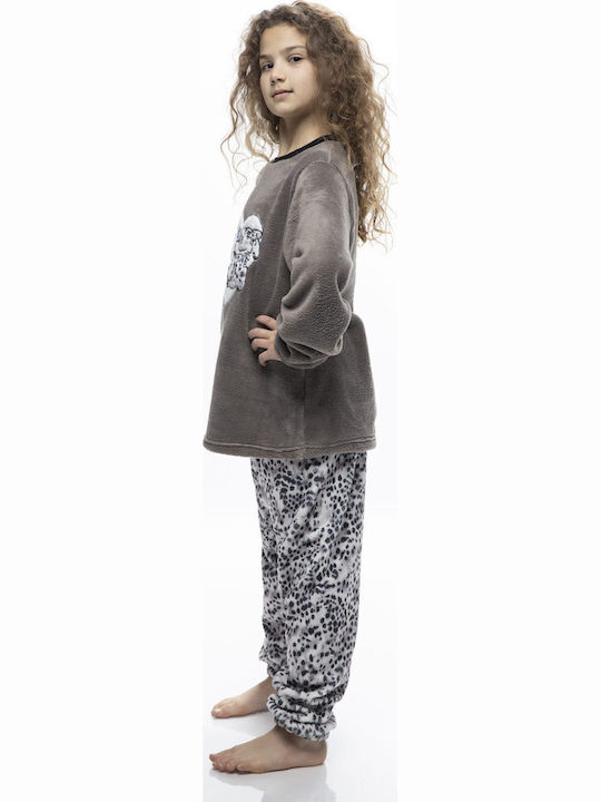 Galaxy Kinder Schlafanzug Winterlich Fleece Gray Galaxy Kinder Schlafanzug Winterlich Fleece Gray