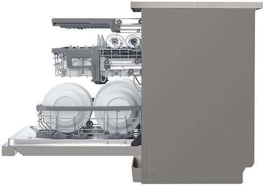 LG Freistehender Geschirrspüler mit Wi-Fi für 14 Gedecke B60xH85cm Inox