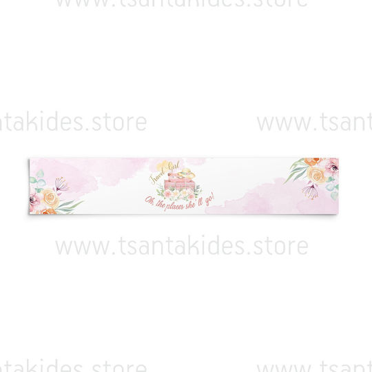 Tsantakides Decorative Christening Label Travel Girl