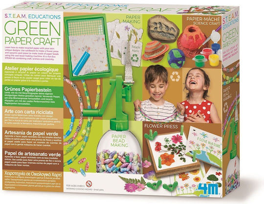 4M Steam Powered Kids / Green Paper Craft Laboratory for 5+ Years Old