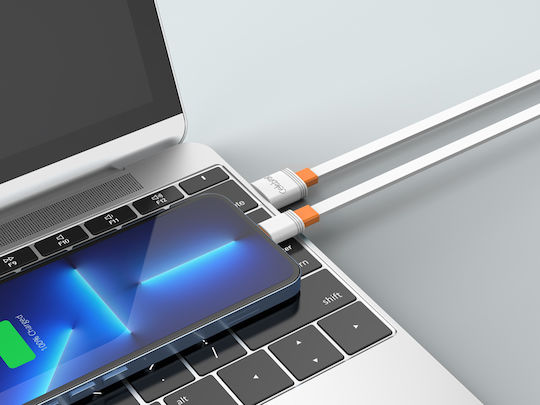 Celebrat Flat USB-A to Lightning Cable Λευκό 1m (127266)