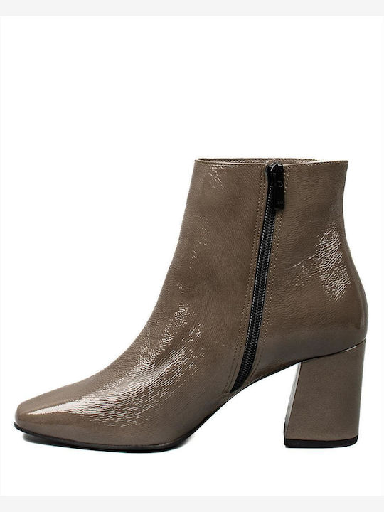 Mourtzi Leather Women's Ankle Boots Brown