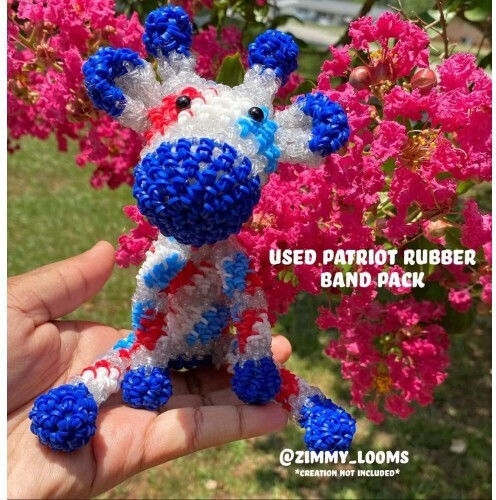 Rainbow Loom Hair ties Patriot Bands For The Loom