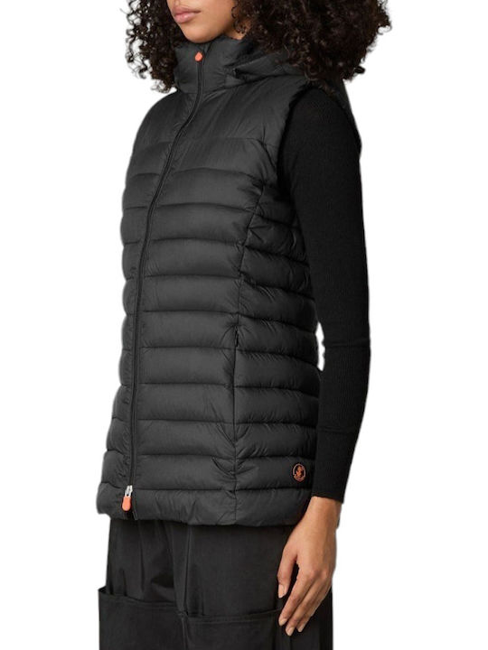 Save The Duck Women's Short Puffer Jacket for Winter Black