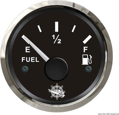 Osculati Δείκτης Καυσίμου Μαύρος Instrument de Măsurare a Nivelului Combustibilului pentru Barcă 93.196B