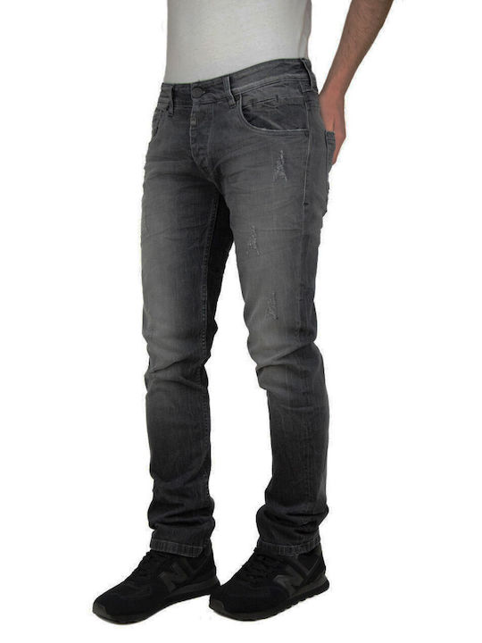 Cover Jeans Cover Teddy Pantaloni de Bărbați din Jean în Croială Normală BLACK K2479