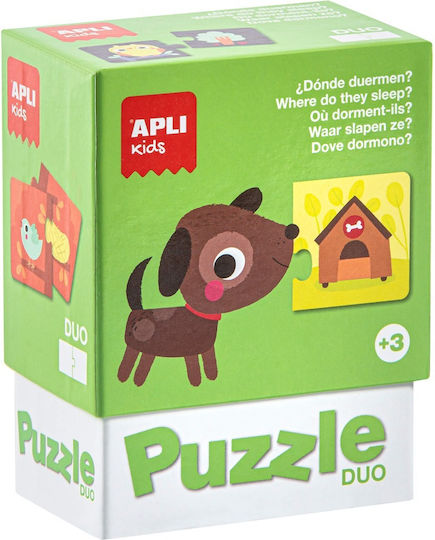 Kinderpuzzle Wo sie schlafen 24pcs Apli Kids