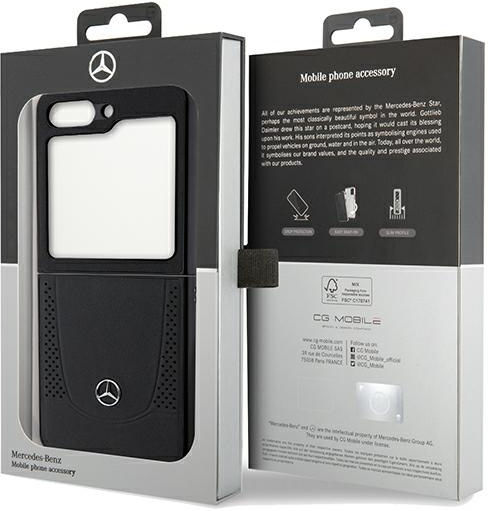 Mercedes-Benz Wallet Plastic / Leather / Silicone / Synthetic Leather Black (Galaxy Z Flip)