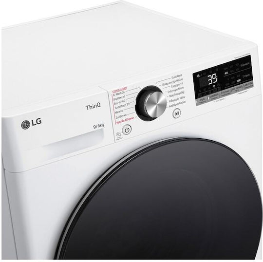 LG Washer Dryer 9kg/6kg Steam 1400 Rounds with Wi-Fi