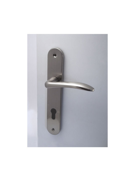 Plate Middle Door with Plate 66436 Nickel Matt