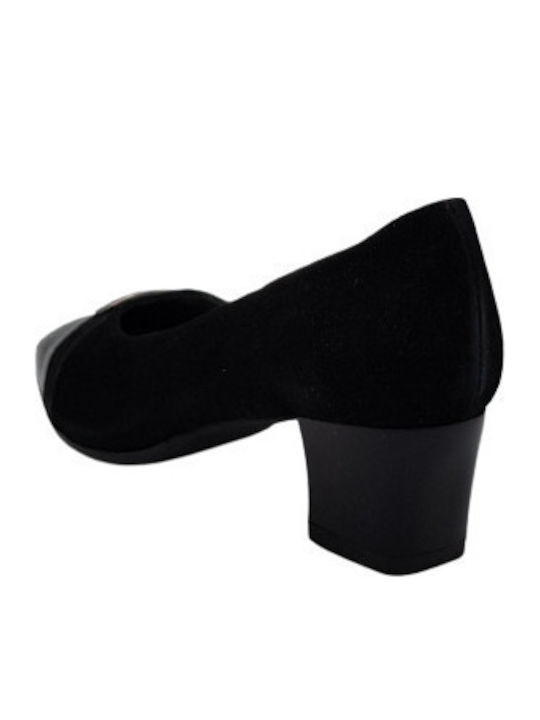 Anatomic Leather Pointed Toe Black Heels