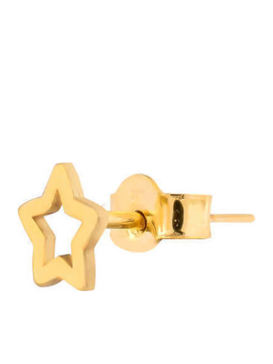 Хипоалергенни Детски Обеци Studs Звезди от Злато 9K
