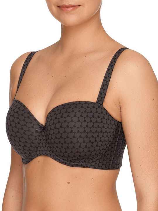 Primadonna Strapless Bra Gray