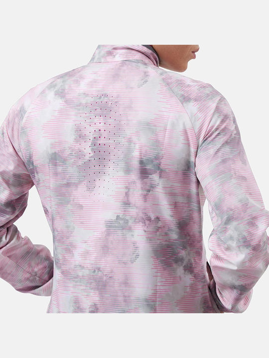 Jachetă Dama Essential Light Print Pentru Alergare Waterproof și Cu Protecție Împotriva Vântului Gri Deschis