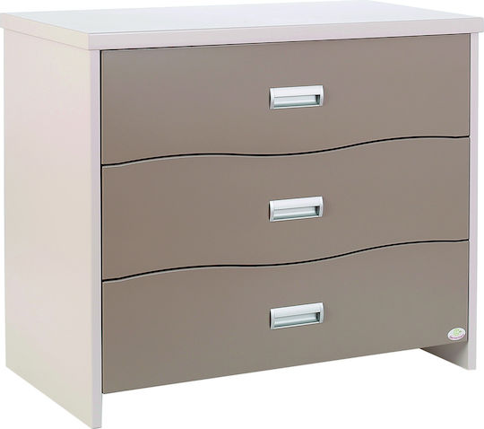 Bellatrix Baby Dresser with 3 Drawers Brown 105x55x90cm