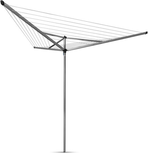 Brabantia Essential Folding Floor Clothes Drying Rack for Garden Made of Aluminum with 30m Hanging Length