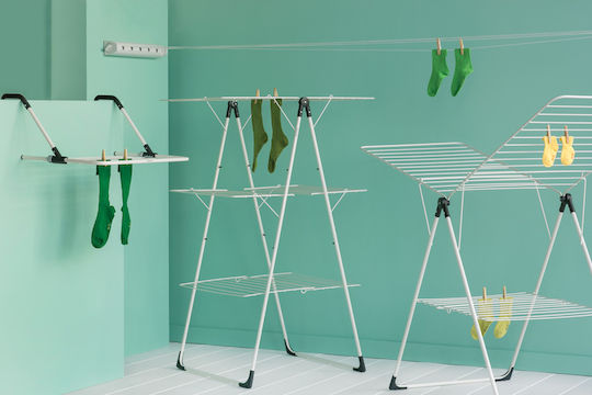 Brabantia Tower Folding Floor Clothes Drying Rack Metallic with Hanging Length 23m