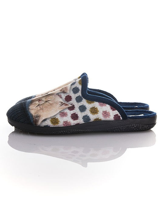 Dicas Animal Print Women's Slippers in Blue color