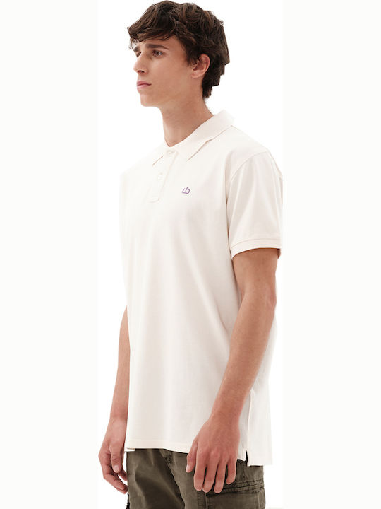 231.EM35.69GD Polo Short Sleeve Blouse Off White