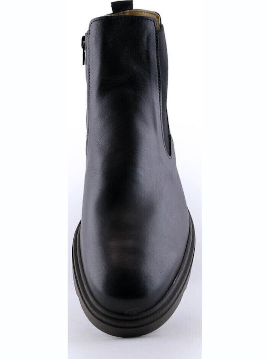 50 Leder Schwarz Chelsea Stiefeletten