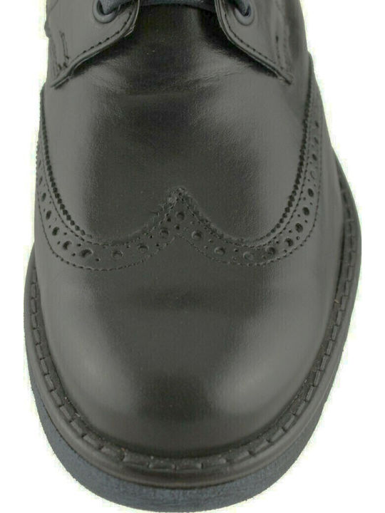 Piele Negru Ghete barbati