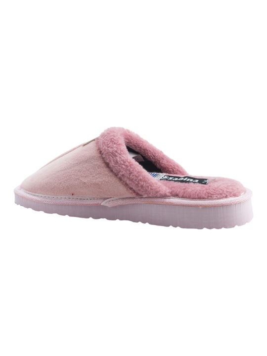 Damen Hausschuhe mit Pelz Rosa