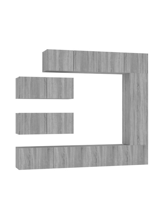 Wohnzimmer TV-Einheit Grey Sonoma L100xB30cm