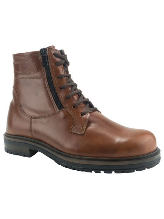 Steve Kommon Men's Military Boots Tabac Brown