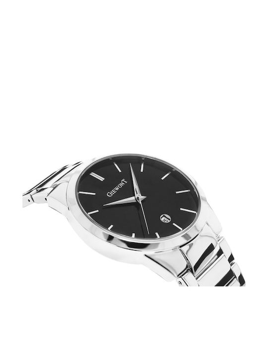 Giewont Men's Watch Battery with Silver Metal Bracelet