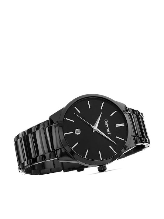Giewont Herrenuhr Batterie mit Schwarz Metallarmband