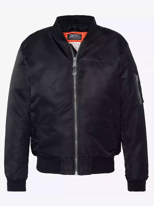 Schott Армия Мъжко яке Bomber Black