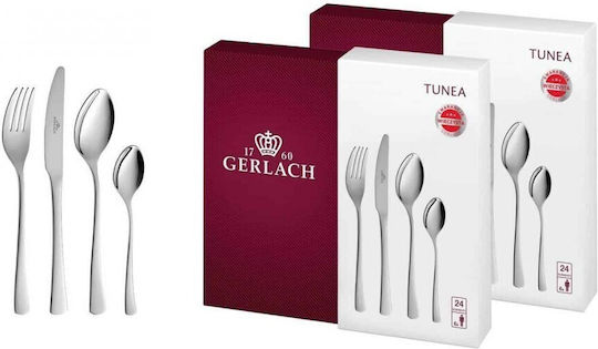 Gerlach Cutlery Set Stainless Silver 24pcs