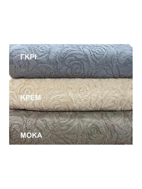 Linea Home Rossa Αντιολισθητικό Ριχτάρι Διθέσιου Καναπέ Γούνινο 180x240εκ. Γκρί LH2021867-2