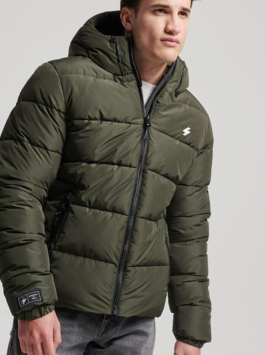 Geacă Iarna Puffer Kaki