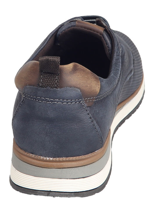 Leder Herren Freizeitschuhe Blau