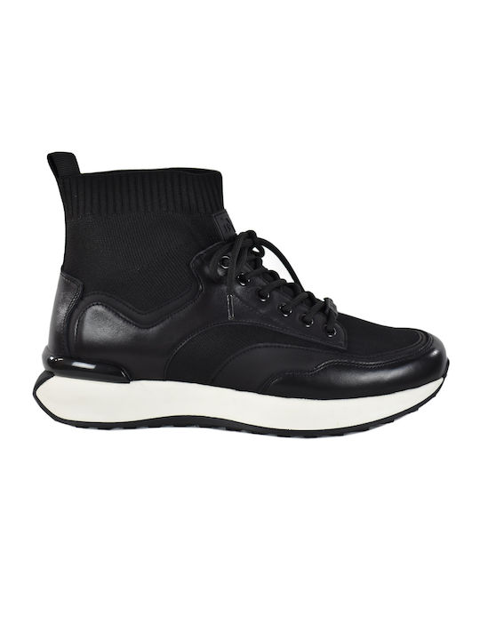 19V69 Yo Herren Stiefelette mit Socken BLACK