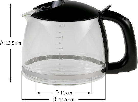 Krups MS-620422 Filter Drip Coffee Maker Carafe 10cups